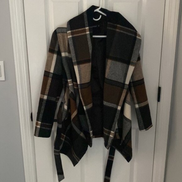 Chicwish Prairie Check Rabato Wrap Coat - XS - Picture 6 of 8